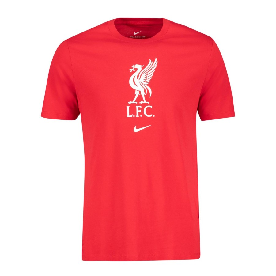 Sport nike Fotballdrakt & Supporterutstyr | Liverpool Fc Crest Short Sleeve Tee, T-Skjorte Fotball, Herre