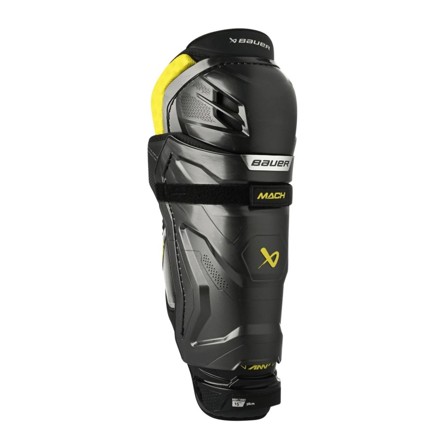 Vintersport bauer Susp & HocHot Beskyttelse | S23 Supreme Mach Shin Guard 23/24, Leggskinn Til Hockey, Senior