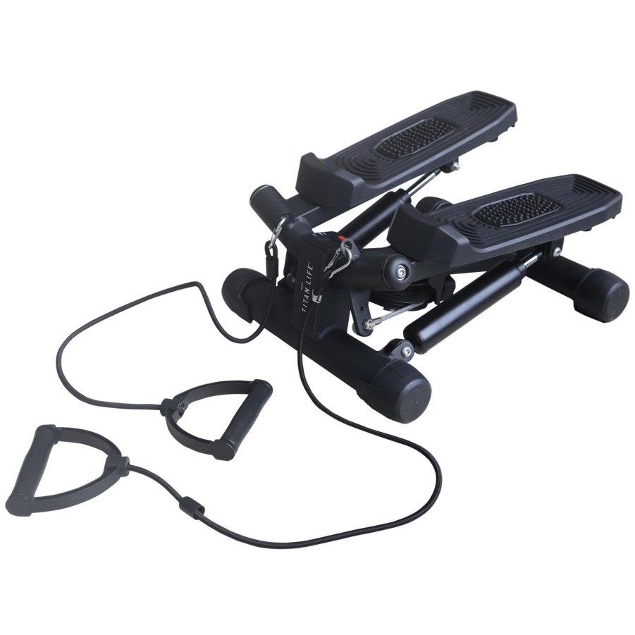 Sport TITAN LIFE Core Trening | Mini Stepper With Resistance Tubes, Mini Stepper Med Motstandsband