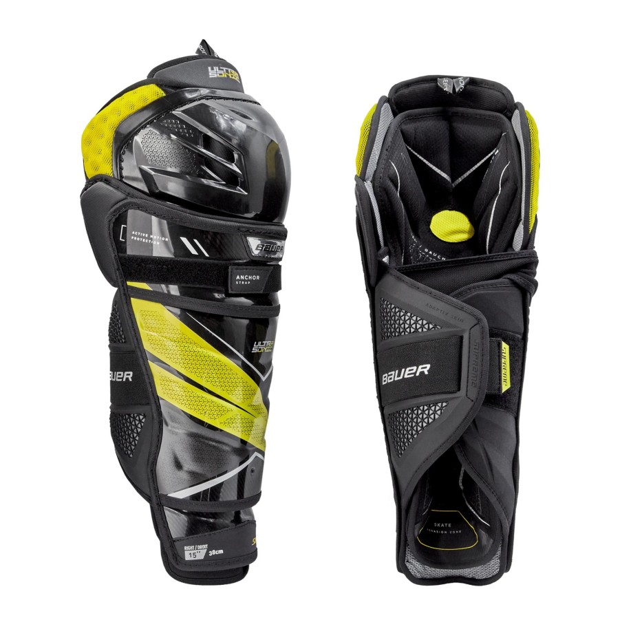 Vintersport bauer Susp & HocWholesale Beskyttelse | S21 Supreme Ultrasonic Shin Guard - Int-22/23, Leggskinn Intermediate