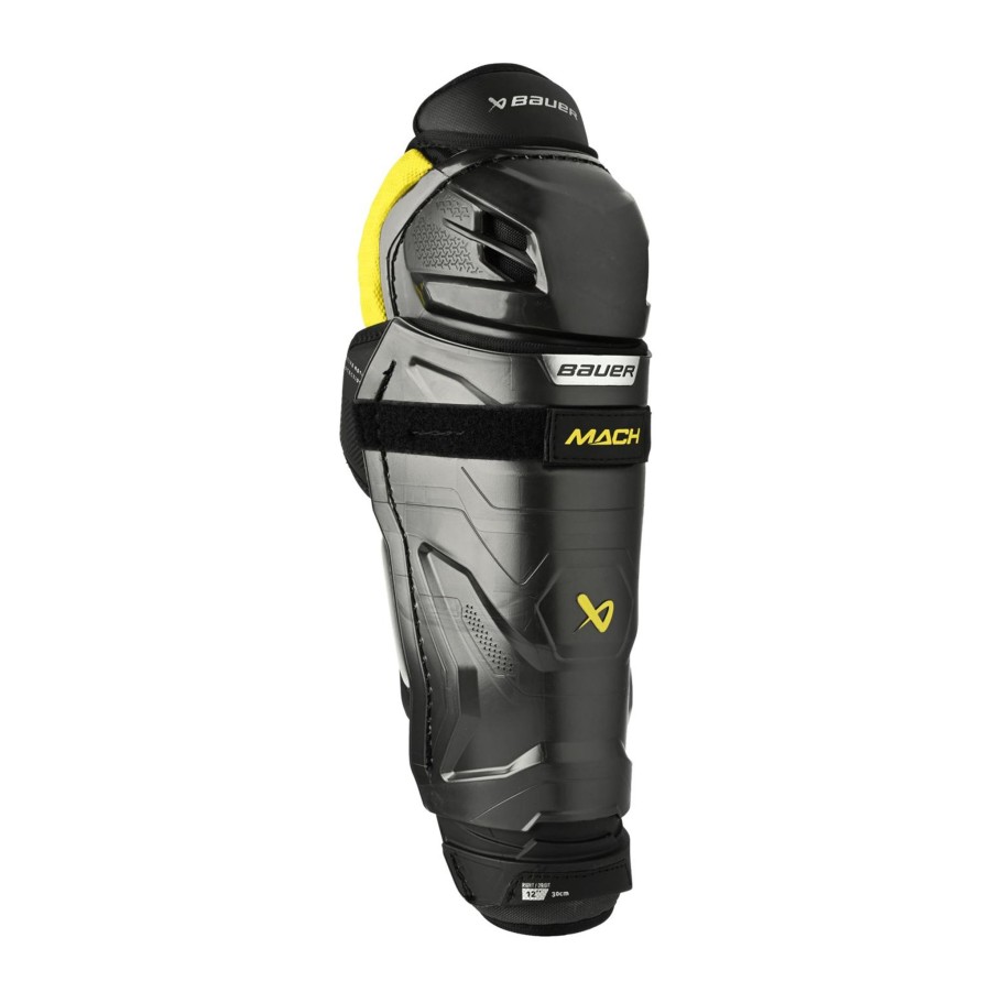 Vintersport bauer Susp & HocBest Beskyttelse | S23 Supreme Mach Shin Guard 23/24, Leggskinn Til Hockey, Junior