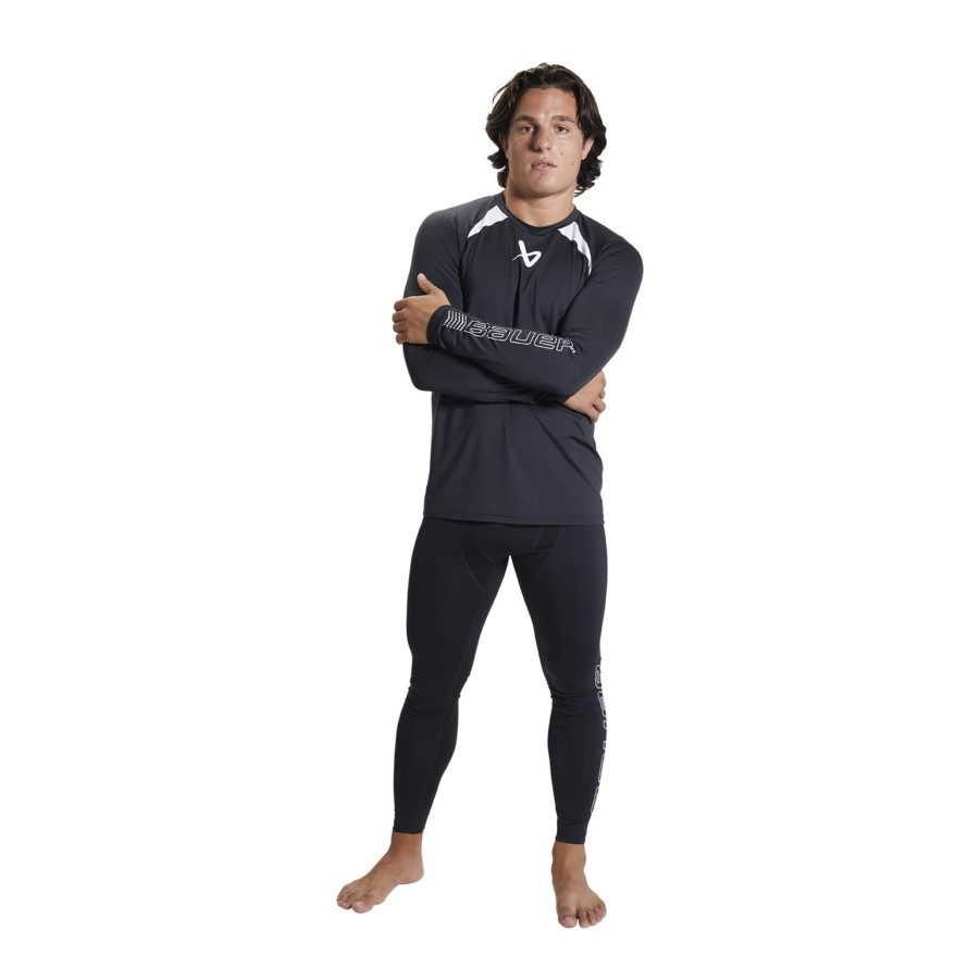 Vintersport bauer HocHotklaer | S22 Bauer Performance Long Sleeve Top-Sr 23/24, Treningstroye Senior