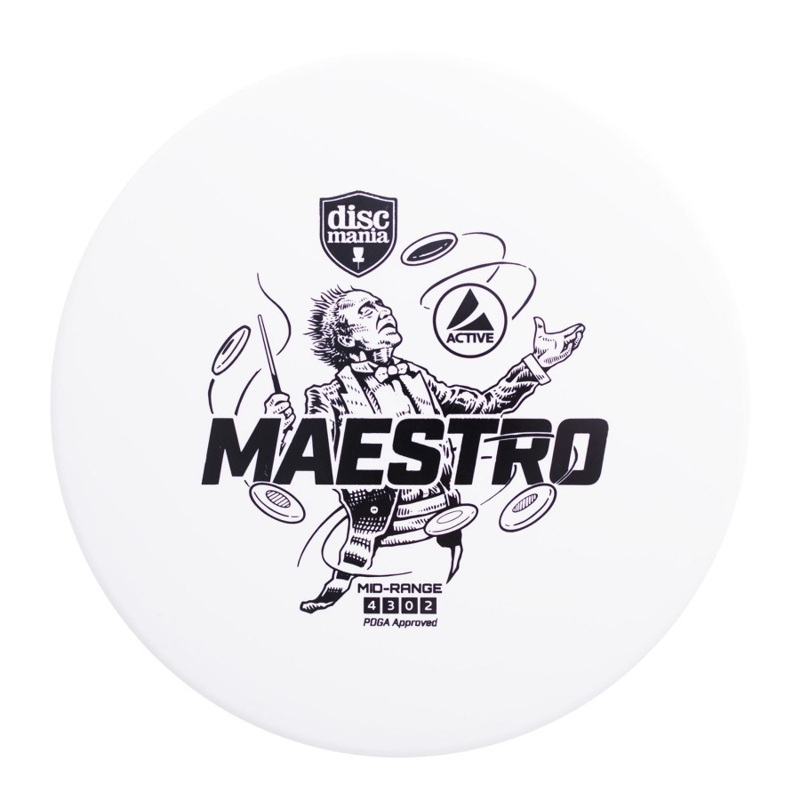 Sport DISCMANIA Frisbeegolf | Active Midrange Maestro White, Midrange Frisbeegolf