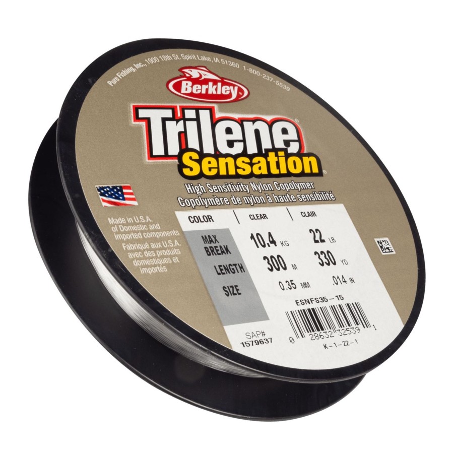 Jakt Og Tur berkley Fiskesnore & Fiskesene | Trilene Sensation Mono 0.18Mm 300M Clear, Fiskesene Monofilament