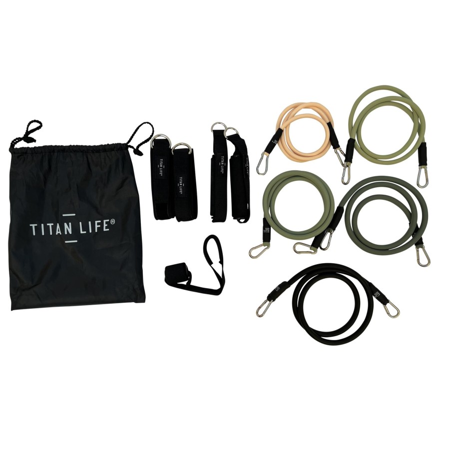 Sport TITAN LIFE Styrketrening | Exercise Tube Set, Motstandsband Sett