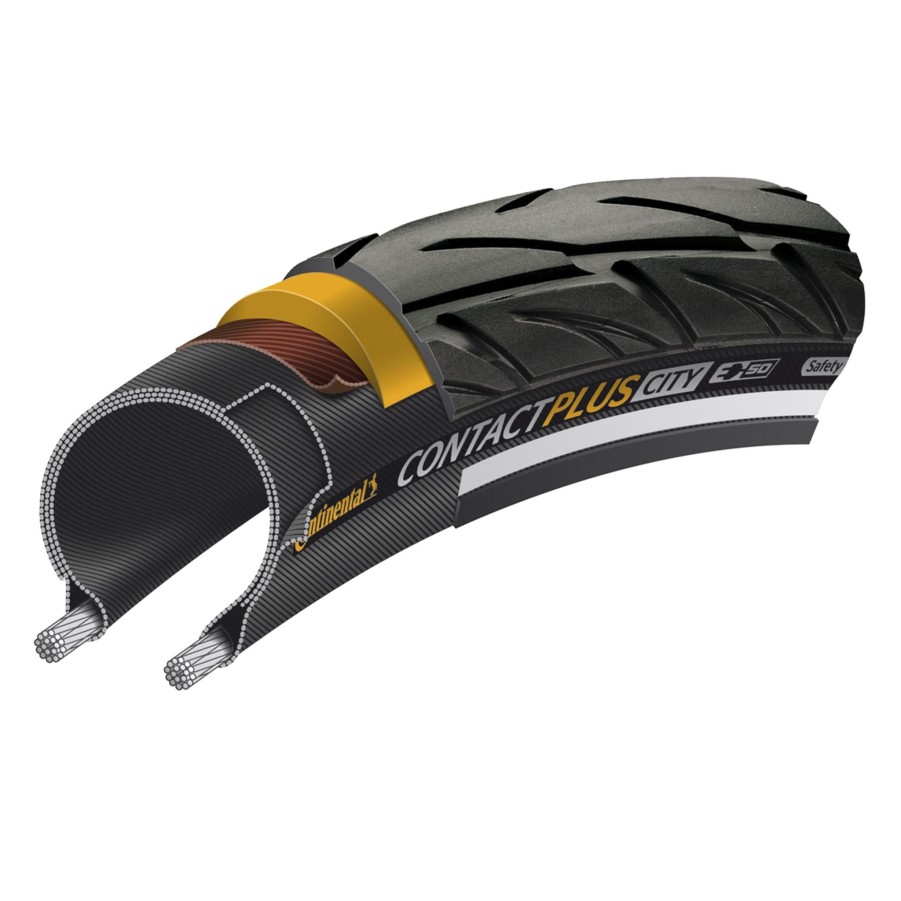 Sykkel continental Sykkeldekk | Tire Contact Plus City Safetyplusbreaker 700X42, Sykkeldekk