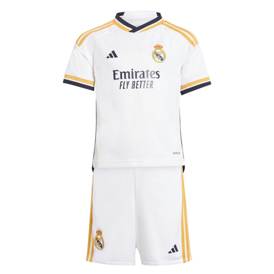 Sport adidas Fotballdrakt & Supporterutstyr | Real Madrid Home Mini 2023/24, Fotballsett, Barn