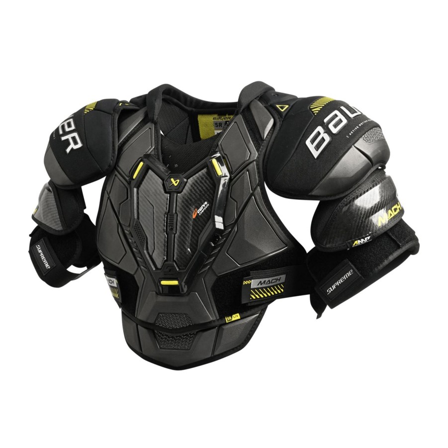 Vintersport bauer Susp & HocHot Beskyttelse | S23 Supreme Mach Shoulder Pad 23/24, Skulderbeskyttelse, Senior